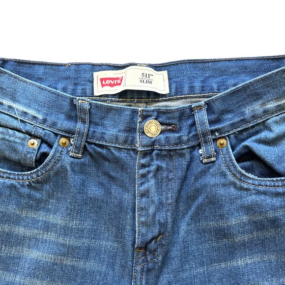 LEVI'S 511 Slim Straight Blue Jeans | Size 14 Regular Excellent Condition - Picture 3 of 7